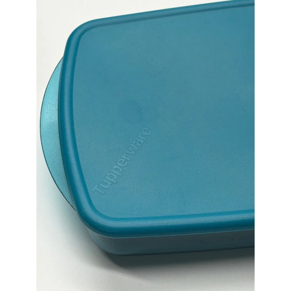 Tupperware Teal Blue 3‎ Compartment Microwave Reheatable Lunch Container 3990A-2